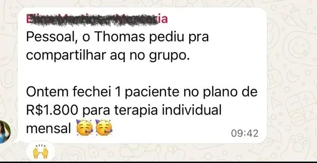 Aluna fechou plano mensal de R$1.800