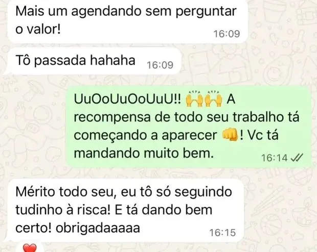 Paciente agendando sem perguntar o valor